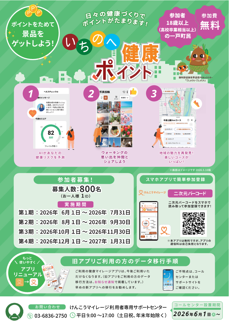 令和8年度健康ポイントチラシ