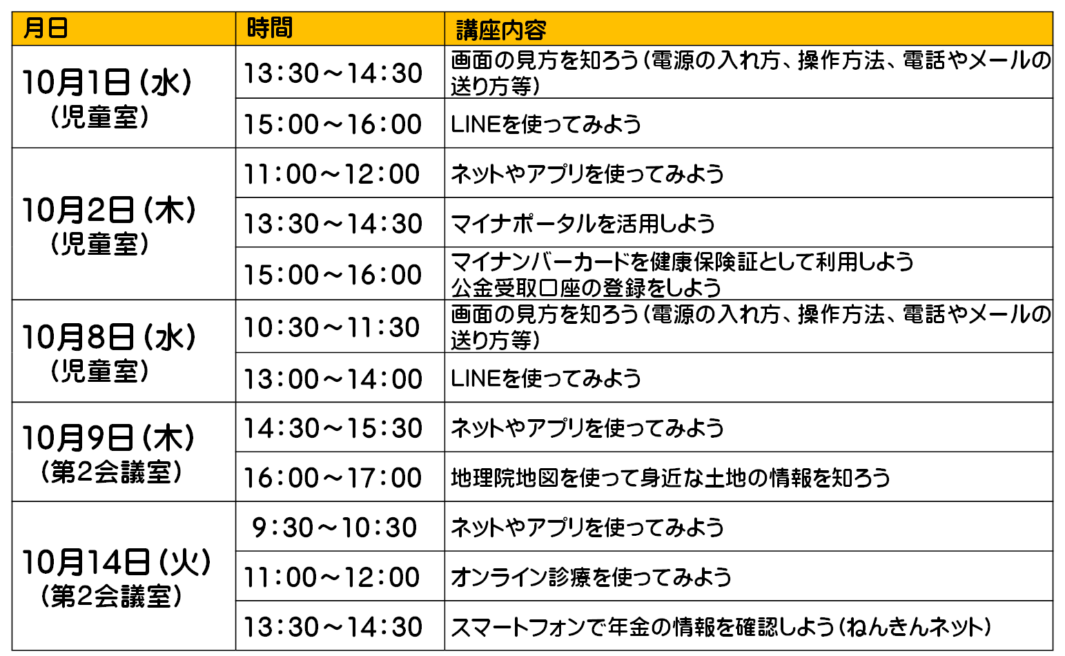 R7スマホ教室一戸日程